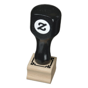 Klassisches griechisches Schlüsselgrenzmonogramm Gummistempel