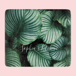 Klassisches, großes Leaf-Design, Ihr Name oder Tex Schneidebrett