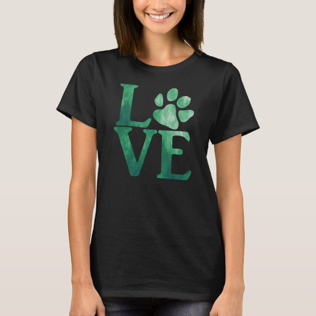 Klassisches Grün der Liebe T-Shirt (Vorderseite)
