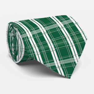 Klassisches grün-weißes Karo-Tartan Krawatte