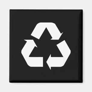 Klassisches grün-weißes Recycling-Schild-Design St Magnet