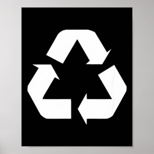 Klassisches grün-weißes Recycling-Schild-Design St Poster