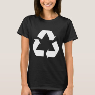 Klassisches grün-weißes Recycling-Schild-Design St T-Shirt