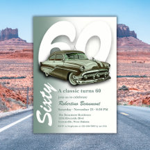 Klassisches grünes Auto wird 60