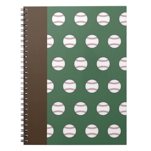 Klassisches grünes Baseballnotizbuch  Notizblock (Vorderseite)