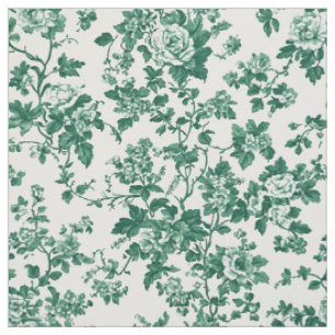 Klassisches grünes Blumen-Toile Stoff