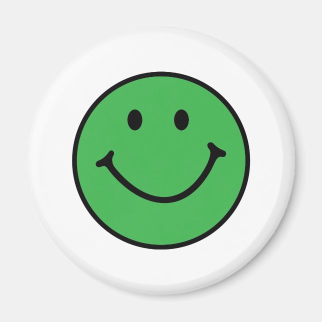 klassisches grünes Gesicht Magnet (Vorne)