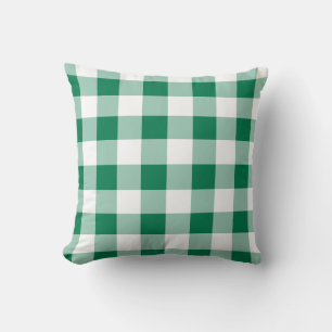 Klassisches grünes Gingham-Nahtlosmuster Kissen