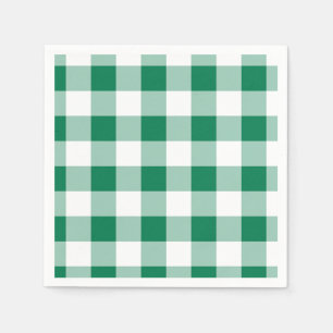 Klassisches grünes Gingham-Nahtlosmuster Serviette