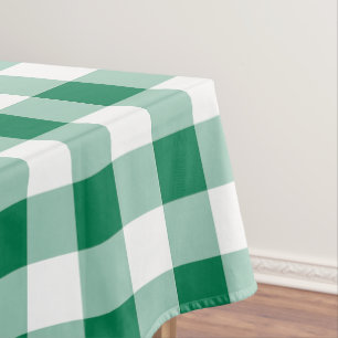 Klassisches grünes Gingham-Nahtlosmuster Tischdecke