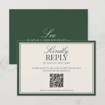 Klassisches grünes Old Money elegantes QR-Code-Hoc