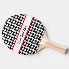 Klassisches Hahnentrittmuster Ping Pong Paddle Per Tischtennis Schläger