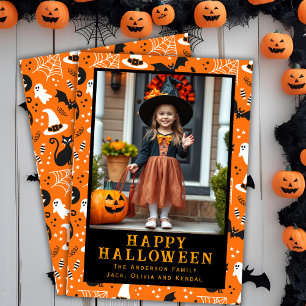 Klassisches Halloween Niedliches Foto Feiertagskarte