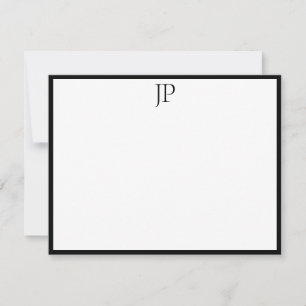 Klassisches Handschriftzeichen Text Stilvoll Monog Mitteilungskarte