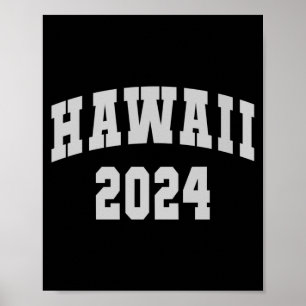 Klassisches Hawaii 2024 Strandurlaub Winterferien Poster