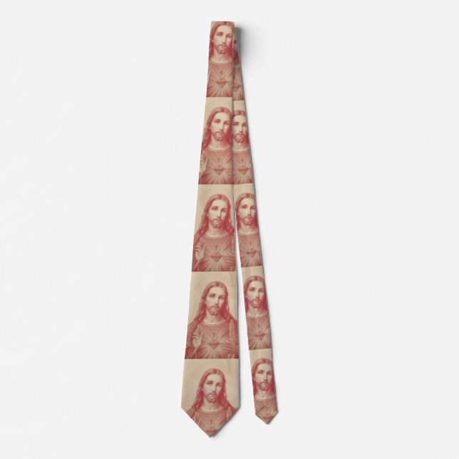 Klassisches Heiliges Herz von Jesus Neck Tie Krawatte (Vorderseite)