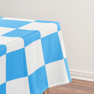 Klassisches hellblaues Schachbrettmuster  Tischdecke