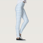 Klassisches hellblaues und weißes kariertes Muster Leggings<br><div class="desc">Klassisches hellblaues und weißes kariertes Muster wird von den Babyblau- gemacht, weißen und hellblauenquadraten mit den dünnen Linien von Weiß die farbigen Quadrate teilend. Um das Entwurf hellblaue und weiße karierte Muster auf anderen Einzelteilen zu sehen, klicken Sie die "Rocklawn Kunst" Verbindung unten an. Digital geschaffenes Bild. Copyright ©Claire E....</div>
