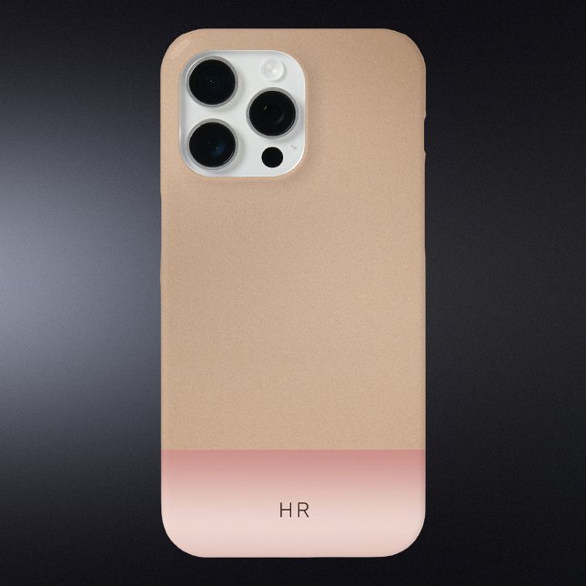 Klassisches hellbraunes Leder und rosa Rosa Metall Case-Mate iPhone Hülle (Von Creator hochgeladen)