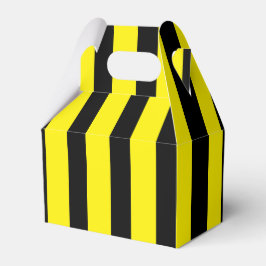 Klassisches, hellgelbes und schwarz gestreiftes Ga Geschenkschachtel