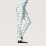 Klassisches, hellgrün und Kariertes Muster Leggings<br><div class="desc">Die karierten,  klassischen,  hellgrünen und weißen Quadrate bestehen aus minzgrünen,  weißen und hellgrünen Quadraten mit dünnen weißen Linien,  die die farbigen Quadrate teilen. Klicken Sie auf den Link "Rocklawn Arts",  um das Design Light Green und White Kariert Pattern zu sehen. Digitales Bild. Copyright ©Claire E. Skinner. Alle Rechte vorbehalten.</div>