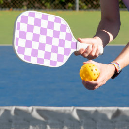 Klassisches helllila Schachbrettmuster  Pickleball Schläger
