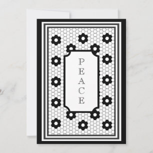 Klassisches Hex-Tile-Design für eine friedliche Ur Feiertagskarte