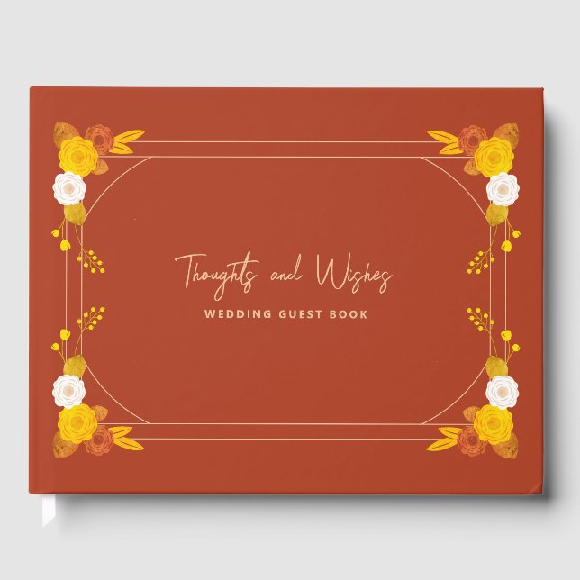 Klassisches Hochzeitstil Gästebuch (Vorderseite)