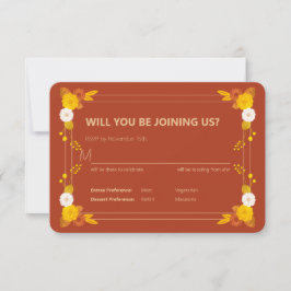Klassisches Hochzeitstil RSVP Karte