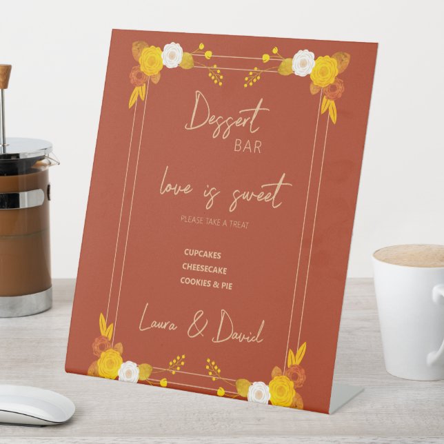 Klassisches Hochzeitstil Sockelschild (In Situ)