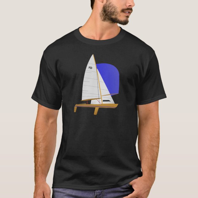 Klassisches Holländer-Segelboot T-Shirt (Vorderseite)