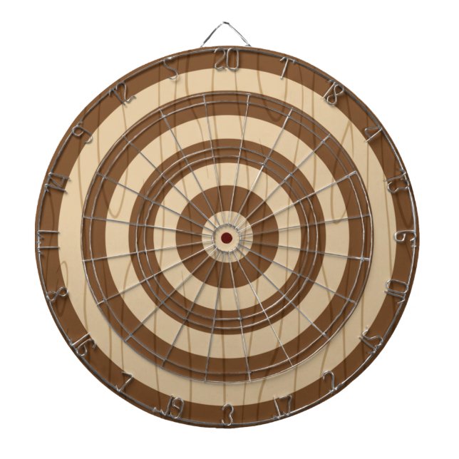 Klassisches Holz-Dartboard - Rustikaler Wandschmuc Dartscheibe (vorne)
