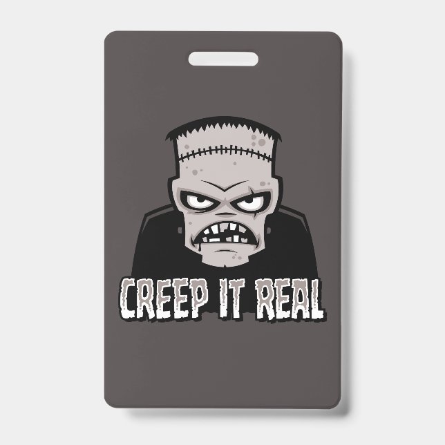 Klassisches Horror-Frankenstein-Design 'Creep It R Ausweis (Vorderseite)