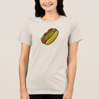 Klassisches Hot Dog Design Tri-Blend Shirt