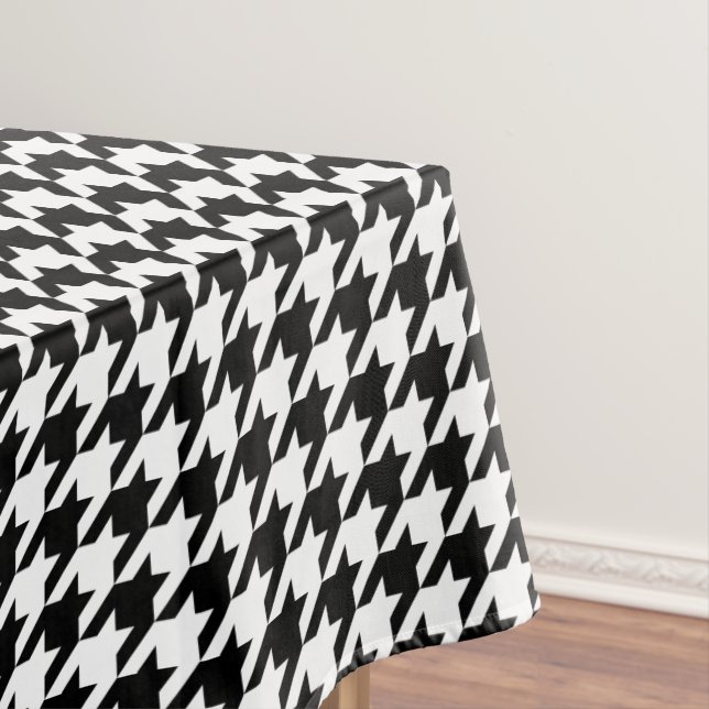 Klassisches Houndstooth-Muster Dogtooth-Karodesign Tischdecke (Beispiel)