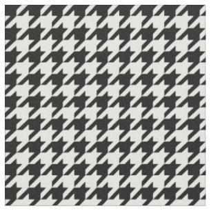 Klassisches Houndstooth-Muster: Schwarz-weiß vinta Stoff