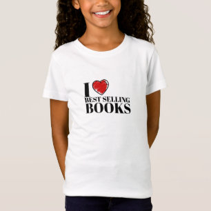 Klassisches "Ich liebe Bestseller"-Leser-Design T-Shirt