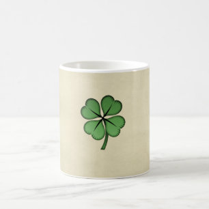 Klassisches Irisches Glückskleeblatt Kaffeetasse