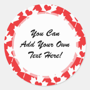 Klassisches kanadisches Flaggen-Ahornblatt mit Runder Aufkleber