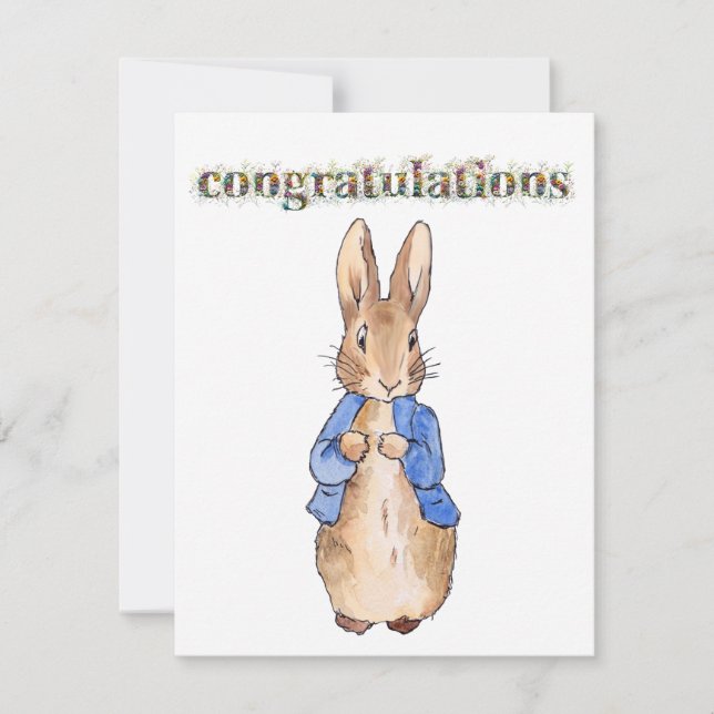 Klassisches Kaninchen Gratulation (Vorderseite)