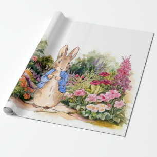 Klassisches Kaninchen im blauen Jackett Geschenkpapier