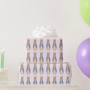 Klassisches Kaninchen in blauer Jacke Geschenkpapier