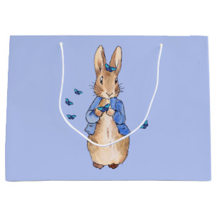 Klassisches Kaninchen in blauer Jacke Große Geschenktüte