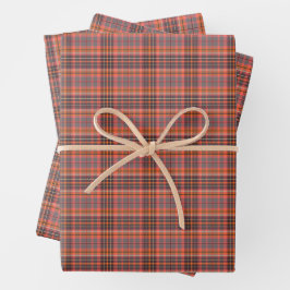 Klassisches kariertes Design Geschenkpapier Set
