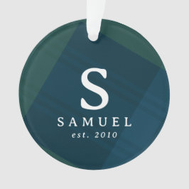 Klassisches kariertes Foto Ornament