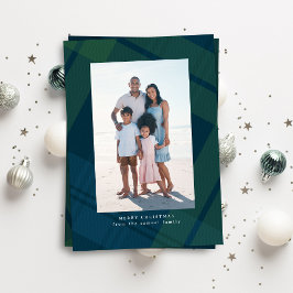 Klassisches kariertes, leicht vertikales Weihnacht Feiertagskarte