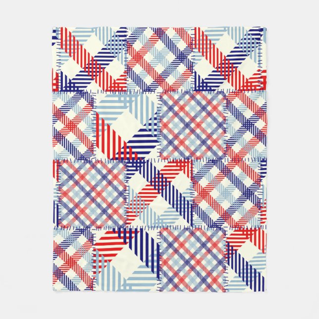 Klassisches Kariertes Muster: Muster für Quadrate Fleecedecke (Vorderseite)