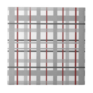 Klassisches Kariertes Muster von Gray Tartan Fliese