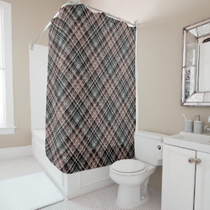 Klassisches Kariertes Tartan Duschvorhang