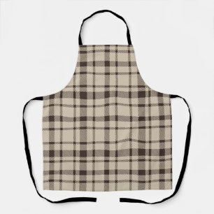 Klassisches Kariertes Tartan Muster-Dunkelbraun & Schürze